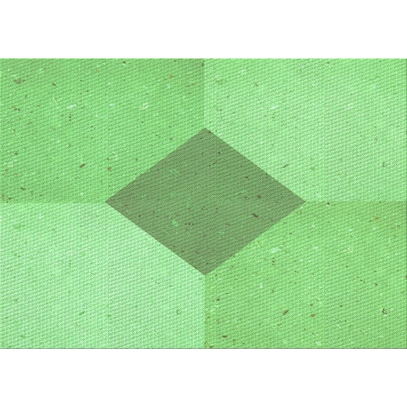 Ahgly Company Indoor Rectangle Patterned Jade Green Area Rugs, 5' x 7'