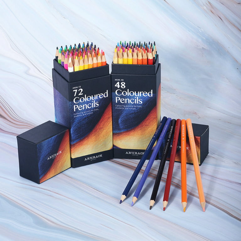 SJ STAR-JOY 72 Colored Pencils for Adult Coloring Books, Premium Artist  Colored Pencils Set, Oil Based Colored Pencil, Handmade Canvas Pencil Wrap