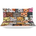 thumbnail image 3 of HAHDAXIA Cat Bedding Solid Comforter Set for All Seasons,3 Pieces(1 Comforter+2 Pillowcases),Soft Microfiber Bedding Set Queen(90"x90"), 3 of 7
