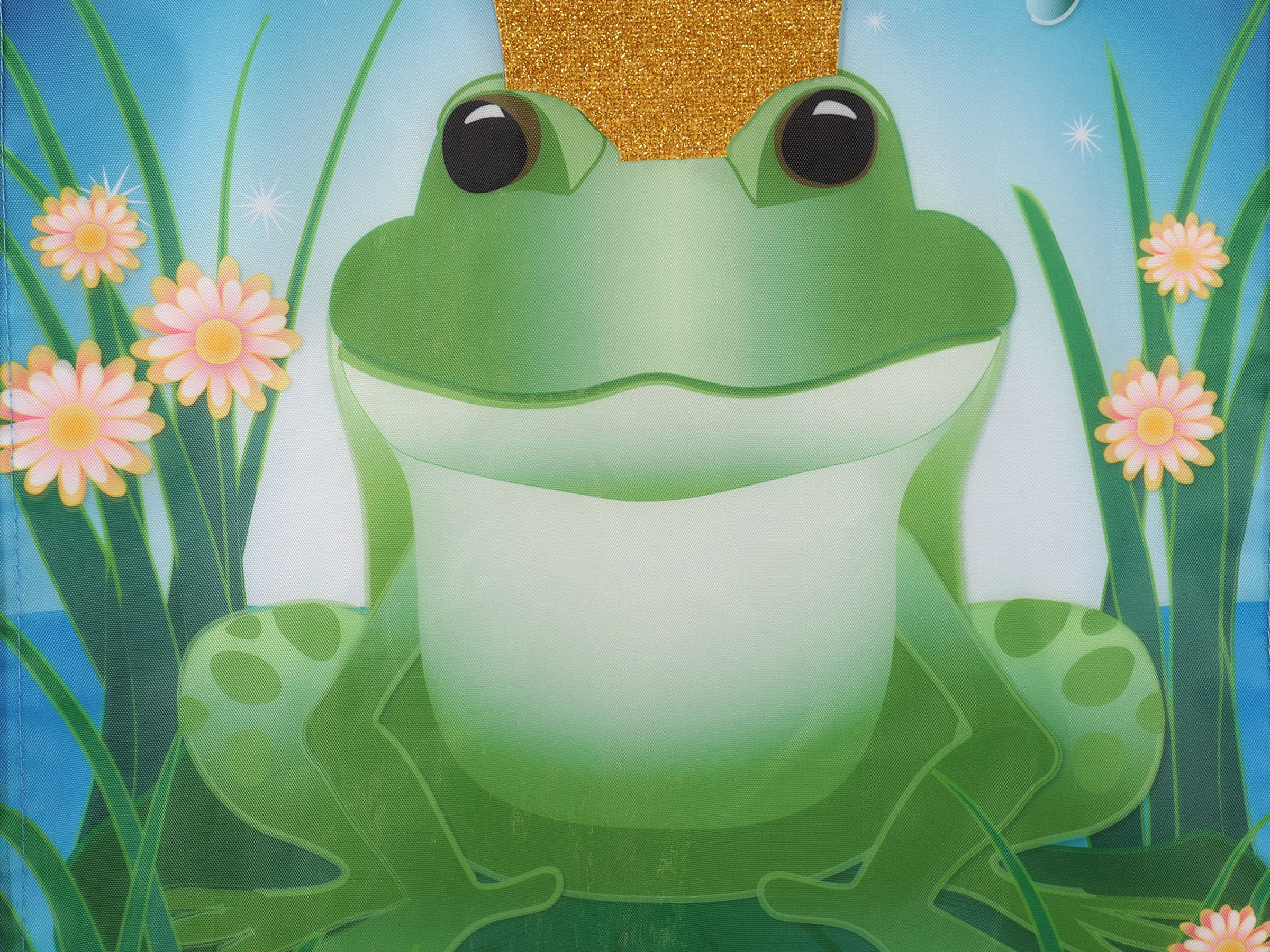 Meadow Creek Spring Garden Flag, 18" Prince Frog