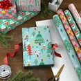 Hallmark Christmas Wrapping Paper Rolls with Cutlines on Reverse (4
