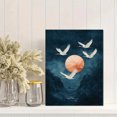 thumbnail image 2 of UXIEQU 12x16 Inch Vintage Blue Flying Cranes Canvas Wall Art Japanese Decor, 2 of 8