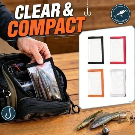Clear PVC Fishing Lure Wraps 2 Pack - Puncture Resistant Bait Covers for Rod Storage No-Snag Hook Protectors for Treble Hooks