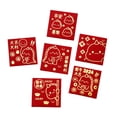 thumbnail image 4 of Paquete de 6 sobres rojos para el Año Lunar Chino (sobres rojos pequeños cuadrados 2024) Estilo E, 4 of 9