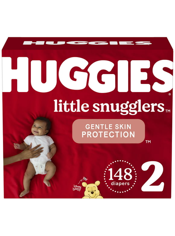 Huggies Little Snugglers Baby Diapers, Size 2, 148 Ct