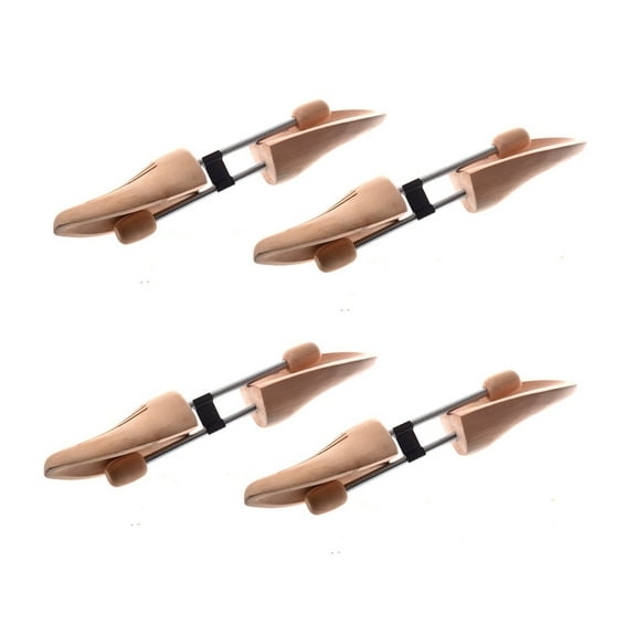 4 Pair Unisex Wooded Shoe Tree Shoe Stretcher Shaper Shoe Care