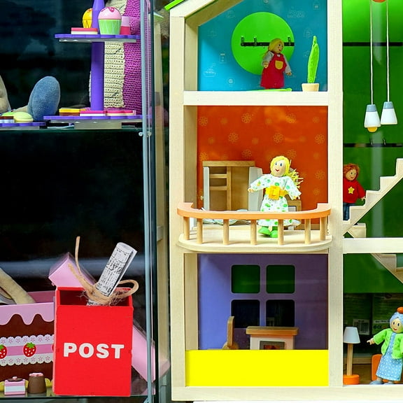 UPKOCH 1 Set of Pretend Mailbox Wooden Decoration for Family Projects