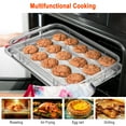 thumbnail image 5 of 2 Piece Air Fryer Basket for Oven,15“ x 11“ Large Stainless Steel Crisper Tray and Pan for Crispy Foods Healthy Cooking,Dishwasher Safe, 5 of 7