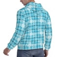 thumbnail image 6 of Sikiie blue plaid Snowflake Men's Hoodie, Essentials Hoodie, Sweatshirt, Pullover Hooded Sweatshirt for Men-X-Large, 6 of 7
