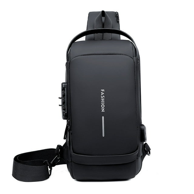 Bolsa de honor anti -robo mochila cruzada mochilera en la mochila impermeable con puerto de carga USB Puerto casual liviano Meser Meser Deportes-10
