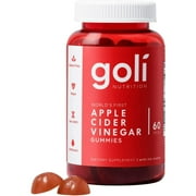 Goli Nutrition Apple Cider Vinegar Gummies, with Apple Cider Vinegar Powder, 60 Count