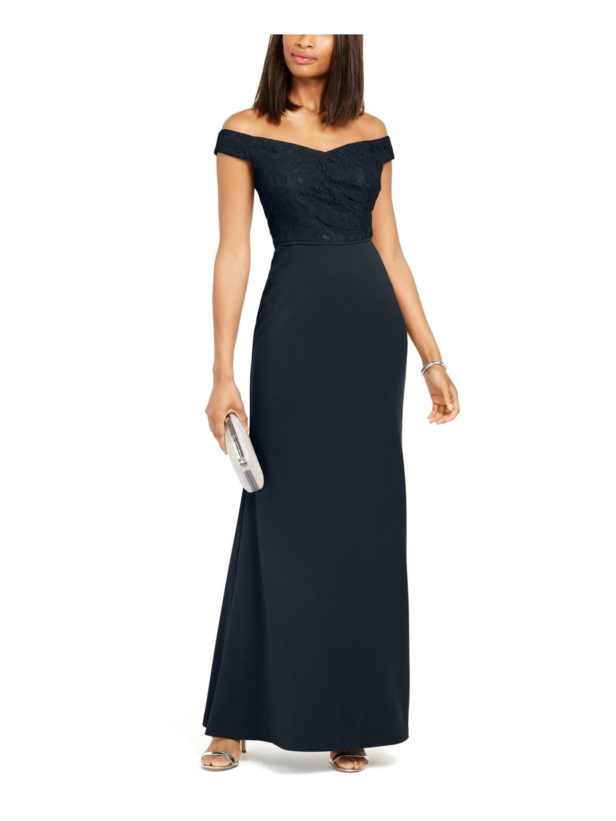 Adrianna Papell Womens Lace Knit Formal 