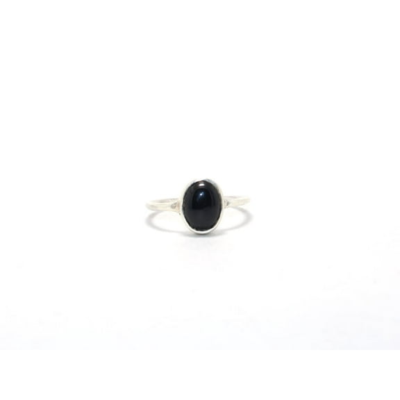 Heaven Crafts Genuine Black Onyx Ring 925 Sterling Silver Handmade Dailywear Ring For Women Gift Item