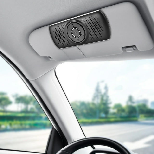 Meitianfacai Sun Visor Car Bluetooth Speakerphone Mobile Music Player Voice Navigation Call Broadcast, Black