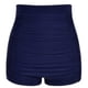 thumbnail image 1 of ICHUANYI Clearance Women Plus Size High Waist Bikini Bottoms Swim Briefs Beach Shorts Ruched Bottom(Dark Blue, M) Ichuanyi Ichuanyi, 1 of 7