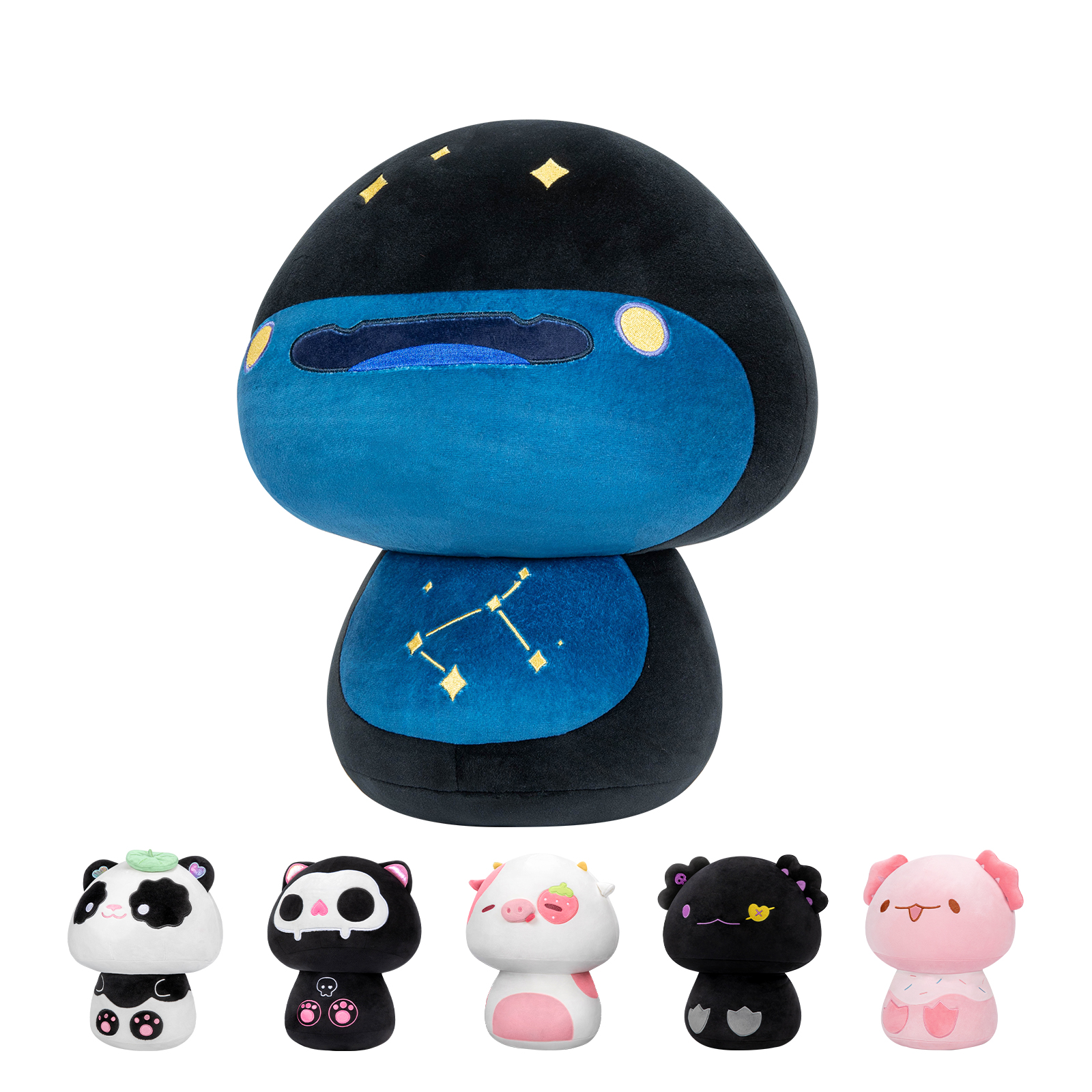 Mewaii 8" Mushroom Plush, Whale Shark Plush Pillow Soft Plushy Squishy Pillow, Kawaii Plushies