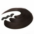 thumbnail image 6 of Benehair Thick 1g Keratin Nail U Tip 100% Remy Human Hair Extensions Pre Bonded Fusion Glue Seamless 100G Brown 16"-24", 6 of 13