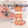 thumbnail image 3 of Uxcell 100Pcs Oval Pointed Back Rhinestone, 10 x 14 mm Oval Faceted Glass Rhinestone Gems Pointed Back Faceted Glass Beads for Jewelry Making DIY Crafts Shoes Crystal, Purple, 3 of 7