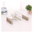thumbnail image 2 of 10pcs Plastic Clothes Hangers with 2-Adjustable Clips Jeans Hanger Skirt Hanger, 2 of 2