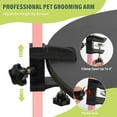 thumbnail image 3 of Dog Grooming Arm with Pet Grooming Hammock, 35" Pet Grooming Table Arm with Adjustable No Sit Haunch Holders, Dog Grooming Stand with Loop Noose for Small and Medium Pets, Pink, 3 of 18