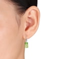 thumbnail image 4 of Everly Women's 5 7/8ct TGW Peridot and Lemon Quartz Sterling Silver Two-Stone Leverback Earrings, 4 of 7