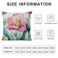 thumbnail image 5 of Creowell Tulip Pillow Covers Spring Lumbar Pillow Cover Pink Floral Pattern, Butterfly Flowers Throw Pillows for Couch Sofa Seasonal Home Front Door Porch Chair Car Decorative Pillowcase 18x18in, 5 of 5