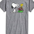 thumbnail image 3 of Peanuts - Snoopy Woodstock Candy Canes Christmas - Men's Short Sleeve Graphic T-Shirt, 3 of 6