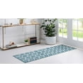 thumbnail image 4 of Unique Loom Matrix Trellis Collection Area Rug - Dots (2' 11" x 19' 8" Runner Blue/Light Blue), 4 of 9