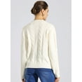 thumbnail image 4 of DARING DIVA Long Sleeve Pullover Tops Knit Crew Neck Sweater L White, 4 of 6