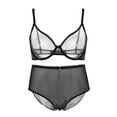 thumbnail image 4 of Varsbaby Women's Underwire Sheer Bra and High Waist Panties Sets, 4 of 5