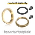 thumbnail image 3 of 2 Pack Brass Lock Nuts Pipe Fitting, G1-1/2" Female Hex Locknut with Washer, 3 of 6