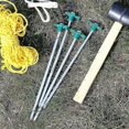 thumbnail image 2 of 16x Steel Tent Pegs - Durable Long Pegs With Plastic Frame Compatible Camping, 2 of 5
