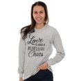 thumbnail image 4 of Beautiful Love Romance Poet Quote Women's Long Sleeve T Shirt Brisco Brands M, 4 of 6