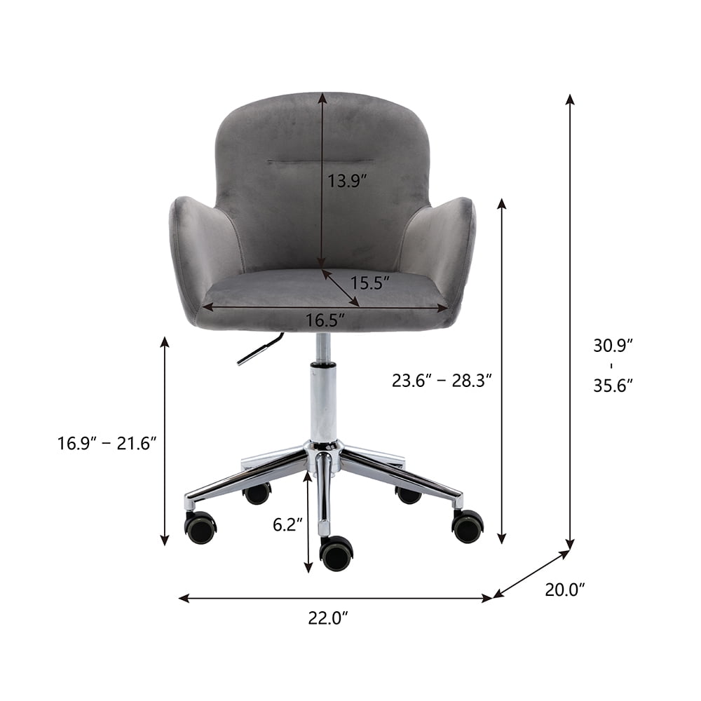 Kepooman Modern Velvet Swivel Accent Chair, Leisure office Chair for Bedroom Living Room, Gray Kepooman Modern Velvet Swivel Accent Chair, Leisure office Chair for Bedroom Living Room, Gray