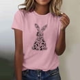 thumbnail image 2 of Tauxra Hauts d'Été à Manches Courtes pour Femmes, T-Shirts à Col Rond pour Femmes, Blouse T-Shirt Décontractée à Imprimé de Pâques, 2 of 5