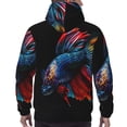 thumbnail image 7 of Honeii Colorful Betta Fish Pattern Mens Hoodies Men's Loose Sleeve Sweatshirt,Pullover Hooded Sweatshirt for Men,Essentials Hoodie-Large, 7 of 7