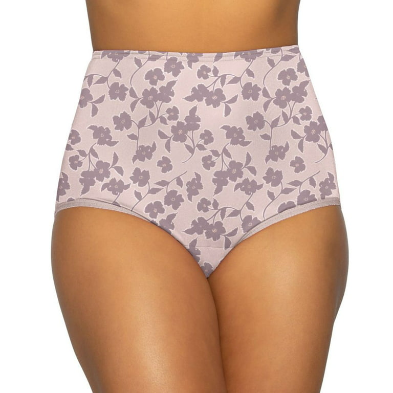 Women's Vanity Fair 15712 Perfectly Yours Ravissant Tailored Brief Panty  (Flirty Flower Print 7)