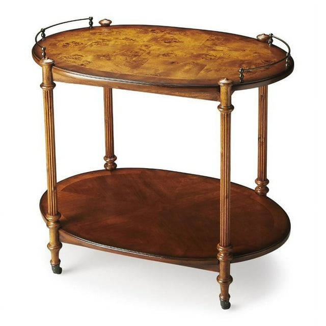 Beaumont Lane Serving Cart in Olive Ash Burl