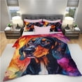thumbnail image 3 of 3 Pieces Duvet Cover Set Blackand Tan Coonhound Dog 3D Print Bedding 1 Duvet Cover 2 Pillowcases Natural Animals Comforter Sets Soft Breathable for Boys Girls Children sSDJWu, 3 of 6