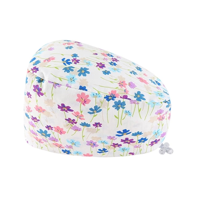 Unisex Scrub Hat Breathable Printed Bouffant Cap for Everyday Comfort and Easy Hairstyle Management