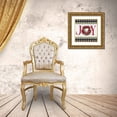 thumbnail image 3 of Reed, Tara 12x12 Gold Ornate Wood Framed with Double Matting Museum Art Print Titled - Chickadee Christmas Red I Joy, 3 of 4