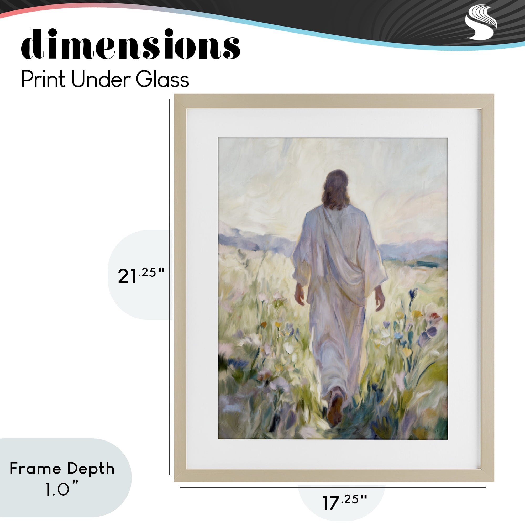 Stupell Industries Wildflower Faithful Follower Birch Framed Print Under Glass, design by Kim Allen