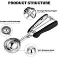 thumbnail image 3 of Small Cookie Scoop Set Include TSP / TSP / TSP Cookie Dough Scoops Ice Cream Scoopers Stainless Steel Cookies Scoops for Baking Good Soft Grips Quick Trigger Release, 3 of 9
