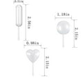 thumbnail image 7 of Visland 50PCS 4ml Disposable Plastic Squeeze Transfer Pipettes Dropper,Heart,Round, Rectangular for Jam,Strawberries,Cupcakes,Chocolate,Party, 7 of 7