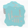thumbnail image 2 of Inkdotpot Real Rose Gold Foil Thank You Bridal Shower-Baby Shower-Retirement-Wedding-Birthday Tags Favor Bracket Shape Hang Pack Of 50 Paper Tags, 2 of 7