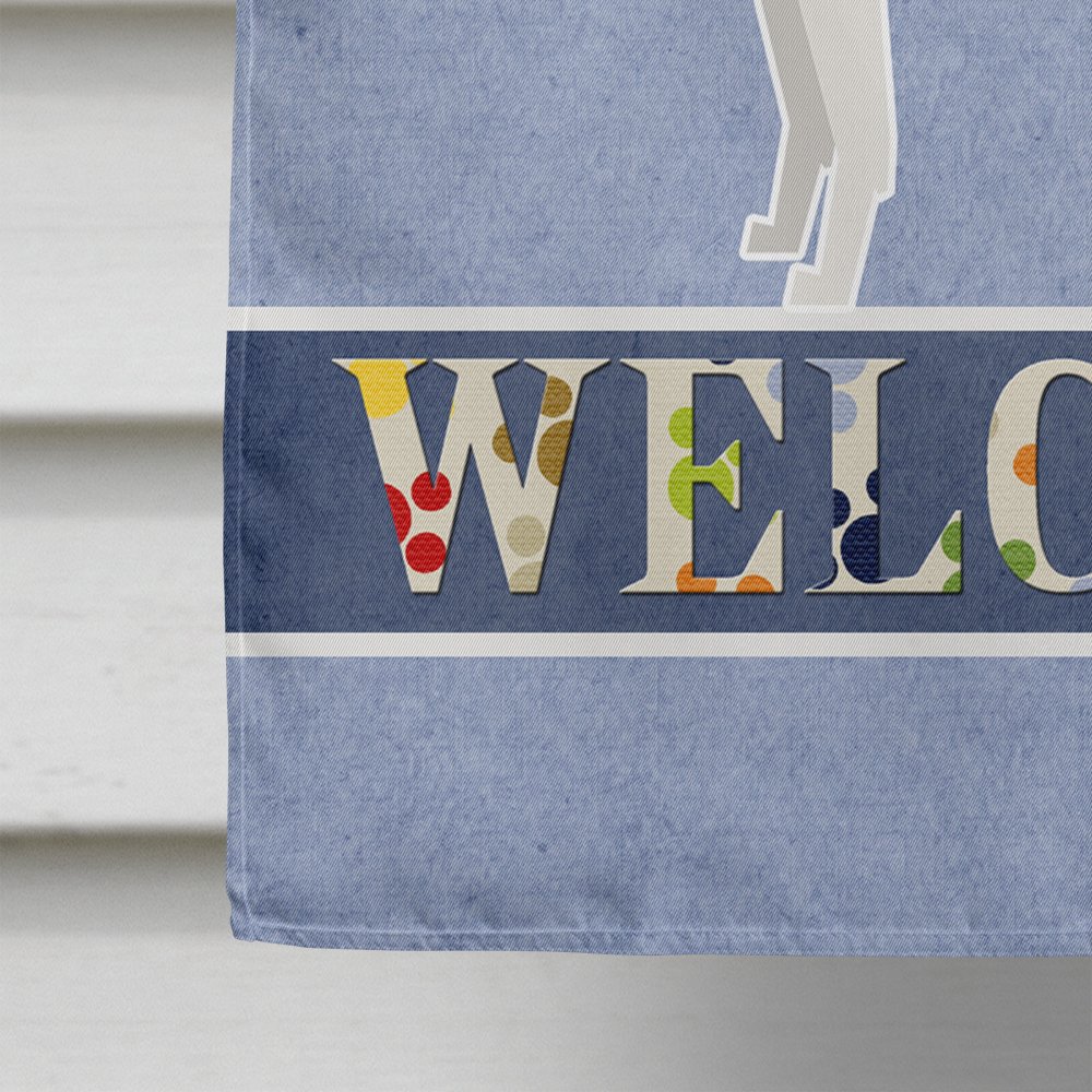 Greyhound Welcome Flag Canvas House Size