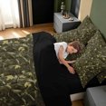 thumbnail image 4 of Manfei Farmhouse Camouflage Full Size Bedding Sets, Contemporary Art Camo Full Size Bed in a Bag, Olive Green, Black Reversible, 7-Piece, 4 of 6