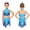 Light Blue, variant on Runhomal Kids Girls 2-piece Latin Dance Set Sparkly Tassels Crop Top with Skirts Jazz Dance Dress Outfits Green 16