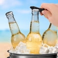 thumbnail image 4 of Bottle Opener Keychain Bottle Opener Tin Bottle Opener Manual Can Opener Keychain Beer Bottle (silver Black) (4pcs), 4 of 5