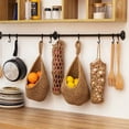 thumbnail image 3 of 3Pcs Handmade Woven Fruit Net Bird‘s Nest Stylish Fine Workmanship Long Lasting Net Bag Spacious Storage Solution Light Grey One Size, 3 of 13